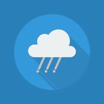 Weather Flat Icon. Rainy Stock Illustration