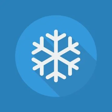Weather Flat Icon. Snowflake Stock Illustration