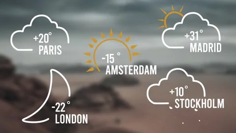 Weather forecast after effects 스톡 After Effects