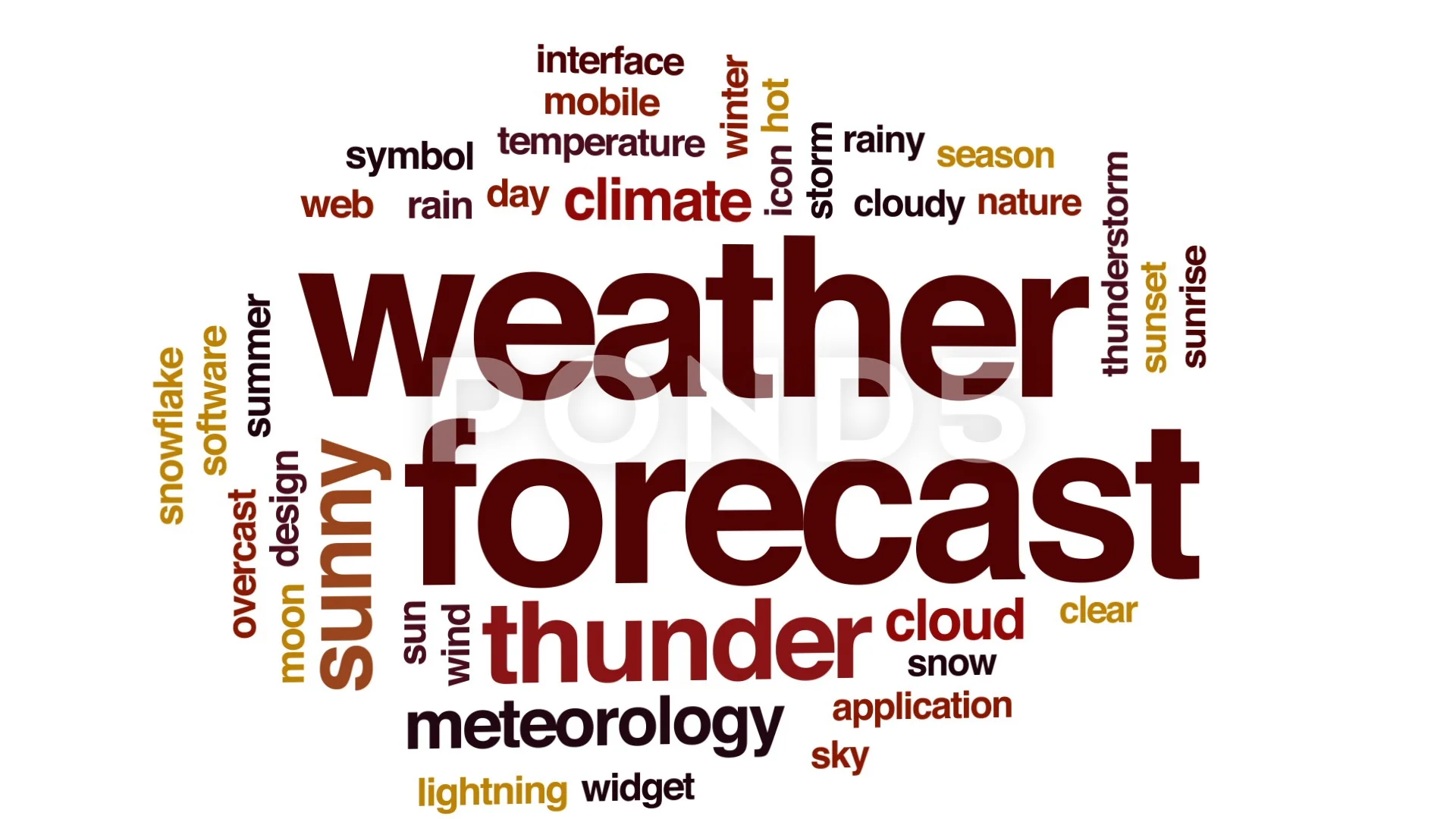 Sunny and rainy day. Weather forecast icon. Meteorological sign