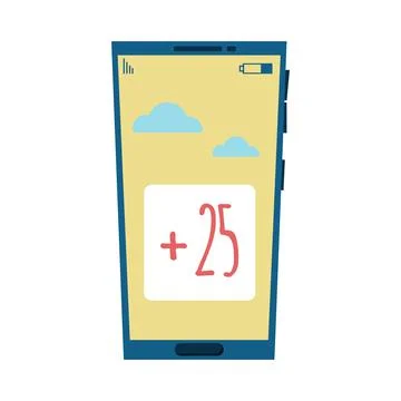 Weather forecast app.Warm and cloudy. Illustrazione stock