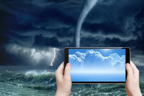 Weather forecast, augmented reality Фото