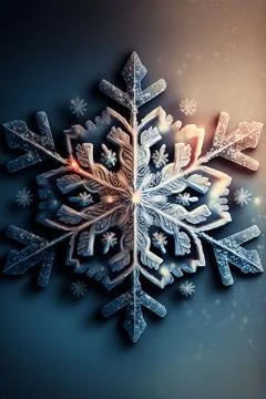 Weather forecast background, with 3d silver snowflake Stock Illustration
