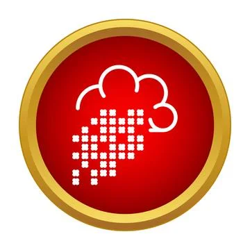 Weather forecast cloud icon with falling snow Stock Illustration