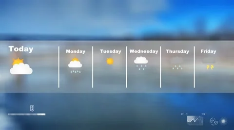 Weather Forecast - Clouds - Rain -  Thunder - Lake Forest Background Stock Footage 67269806