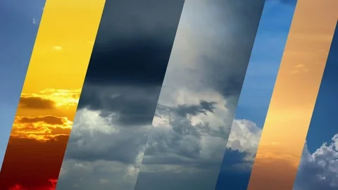 Weather forecast concept timelapse video Stock Footage 77192299