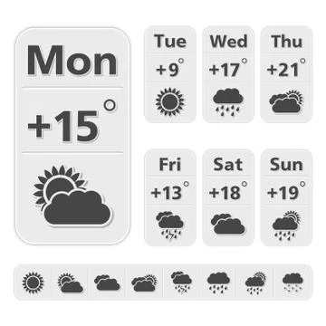 Weather Forecast Design Stock Illustration
