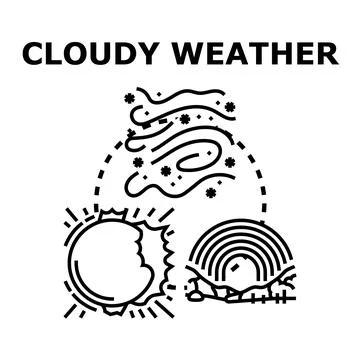 Weather forecast elements showing meteorology and climate changes Illustrazione stock