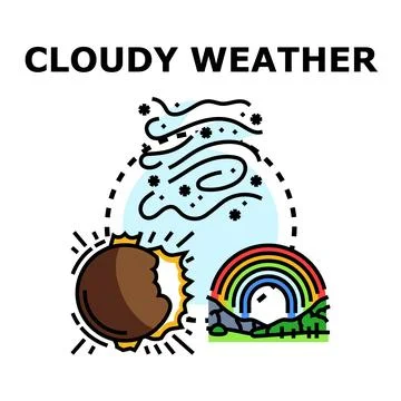 Weather forecast elements showing meteorology and climate changes 스톡 일러스트