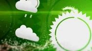 Weather Forecast In Green Color Without Titles Stock Footage