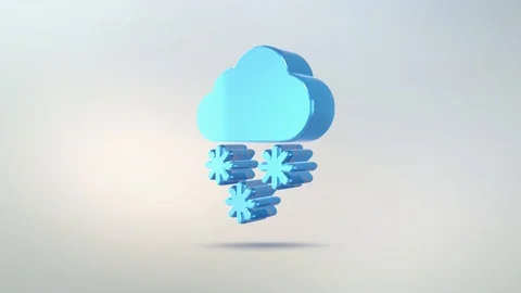 Weather forecast icon, cloud of transparent glass Stock Footage 87861616