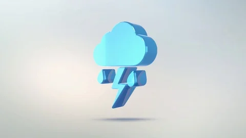 Weather forecast icon, cloud of transparent glass Stock Footage 87869648