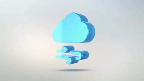 Weather forecast icon, cloud of transparent glass Stock Footage 87870560