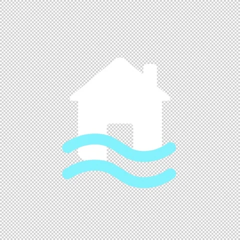 Weather Forecast Icon Flood LOOP Stock Footage 341665809