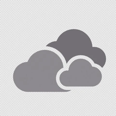 Weather Forecast Icon Heavy Cloudy LOOP Stock Footage 341665672