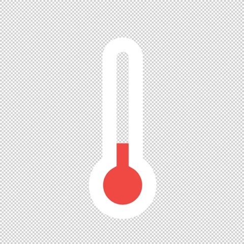 Weather Forecast Icon High Temperature LOOP Stock Footage 341665748
