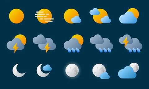 Weather Forecast Icon Stock Illustration