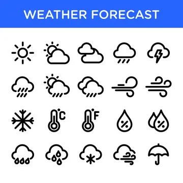 Weather Forecast Icon Stock Illustration