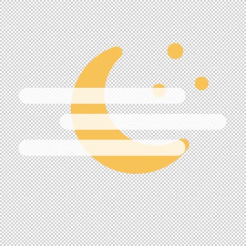Weather Forecast Icon Light Night Fog LOOP Stock Footage 341665751