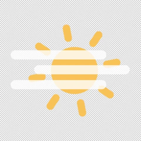Weather Forecast Icon Light Sunny Fog LOOP Stock Footage 341665739