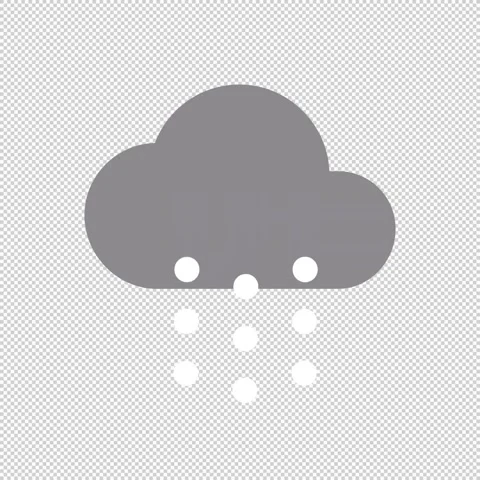 Weather Forecast Icon Medium Snow LOOP Stock Footage 341665710