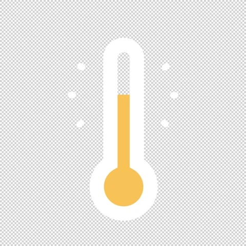 Weather Forecast Icon Medium Temperature LOOP Stock Footage 341665756