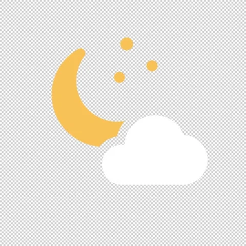 Weather Forecast Icon Partly Clear Night LOOP Stock Footage 341665663