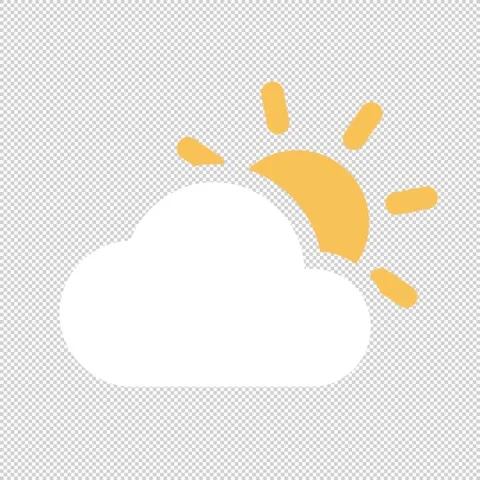 Weather Forecast Icon Partly Cloudy LOOP Stock Footage 341665656