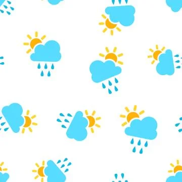 Weather forecast icon seamless pattern background. Business concept vector il Stock Illustration