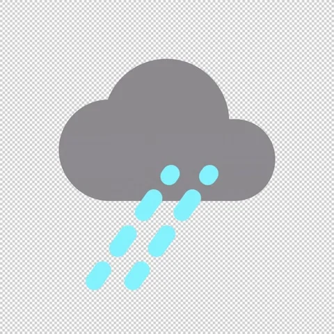 Weather Forecast Icon Showers LOOP Stock Footage 341665668