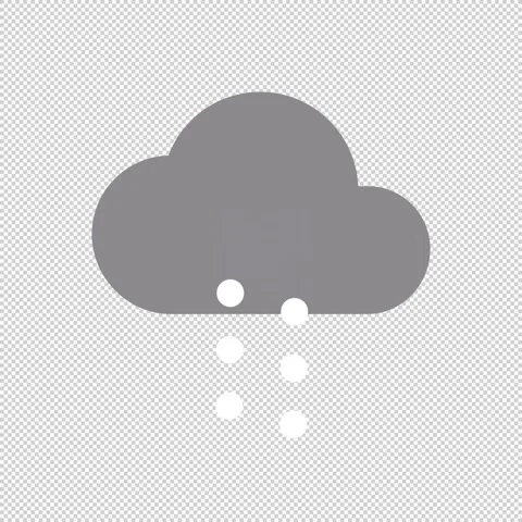 Weather Forecast Icon Snow LOOP Stock Footage 341665701