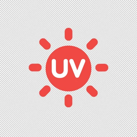 Weather Forecast Icon UV Alert LOOP Stock Footage 341665768