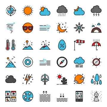 Weather forecast Illustrazione stock