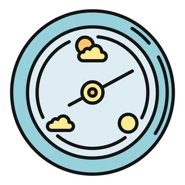 Weather forecast indicator showing clear and cloudy conditions Stock Illustration