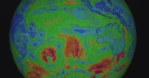 The weather forecast interface on the digital screen shows the temperature. Stock-Footage 241394295