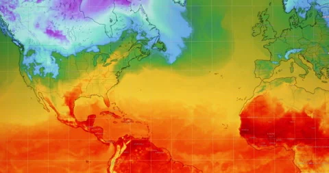 The weather forecast interface on the digital screen shows the temperature. Stock-Footage 267043533