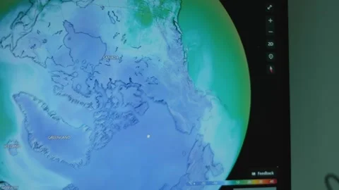 Weather forecast for the North Pole. Freezing low temperature indicators Stock Footage 273034489
