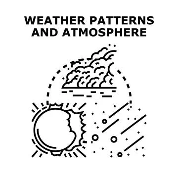 Weather forecast patterns and climate atmosphere concept Stock Illustration