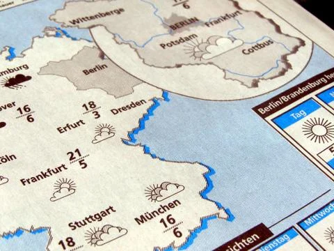 Weather forecast Stock Photos