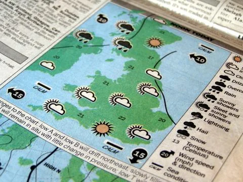 Weather forecast Stock Photos