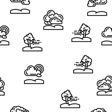 Weather forecast rain sun cloud vector seamless pattern Stock Illustration