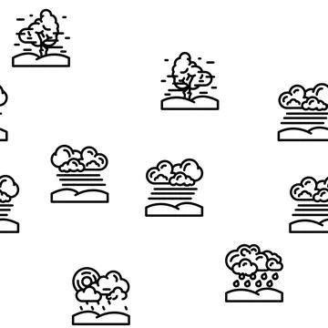 Weather forecast rain sun cloud vector seamless pattern Illustrazione stock