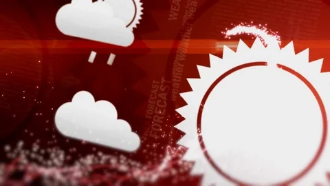 Weather forecast in red color without titles Stock Footage 85364566