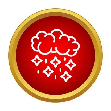 Weather forecast symbol displaying cloud with snow or hail Stock Illustration