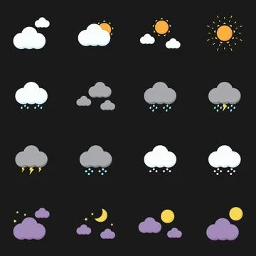 Weather forecast symbol 库存插图
