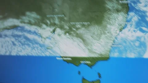 Weather forecast on world map on computer screen. Web service showing cloudy Stock Footage 272795509