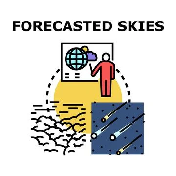 Weather forecasting future sky conditions meteorology science 스톡 일러스트