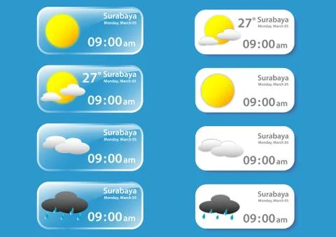 Weather gadget pack Stock Illustration