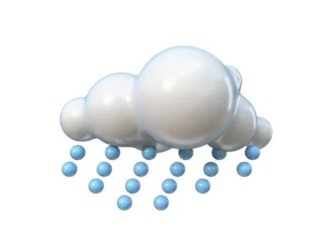Weather icon Cloud with light rain 3D Weather icon Cloud with light rain 3... Stock Photos