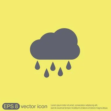 Weather icon. cloud rain. Stock Illustration